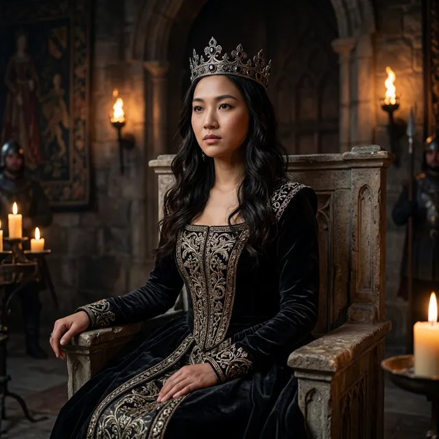 Same character as medieval queen