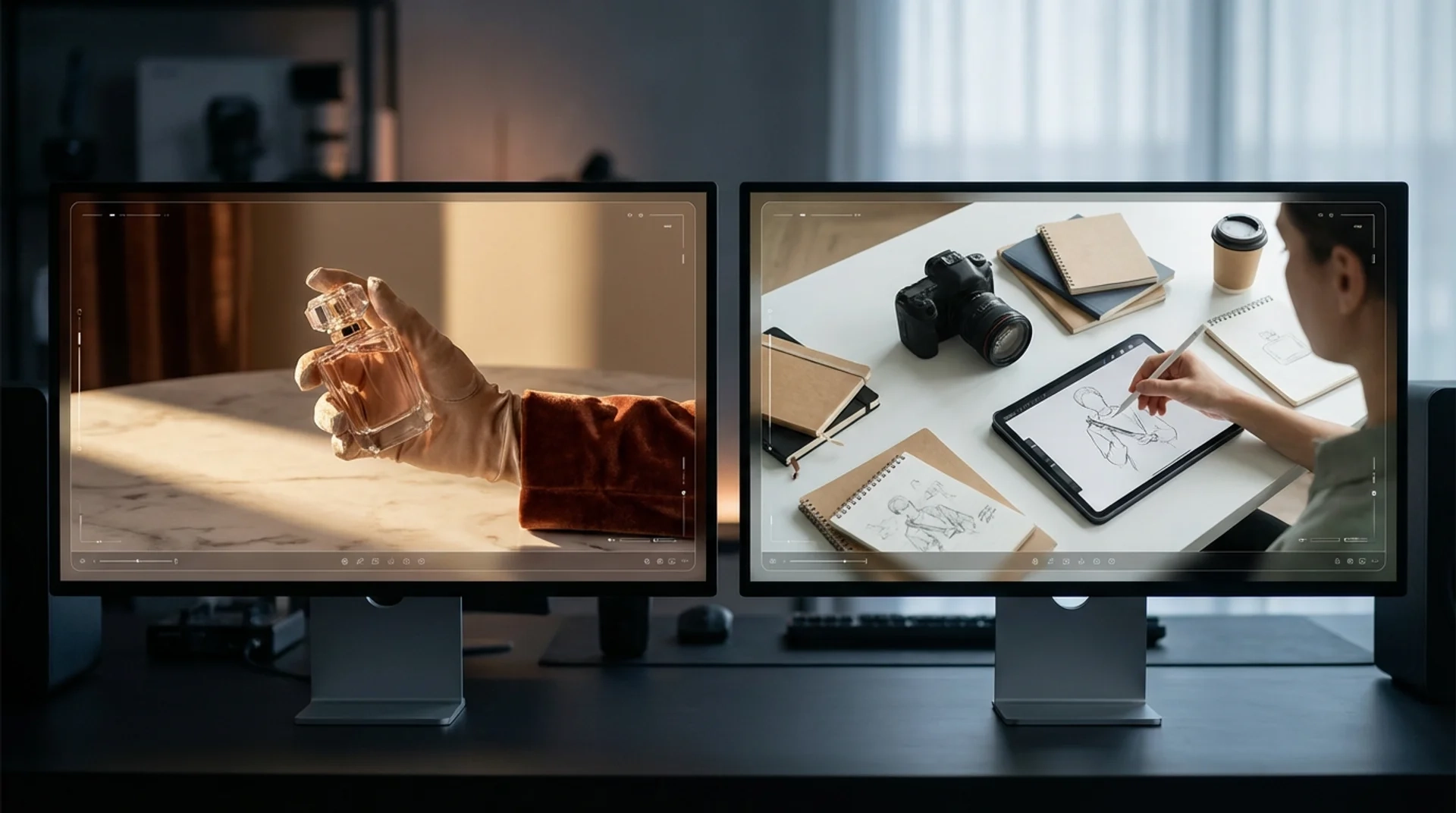 Product split scene with technical detail by Nano Banana