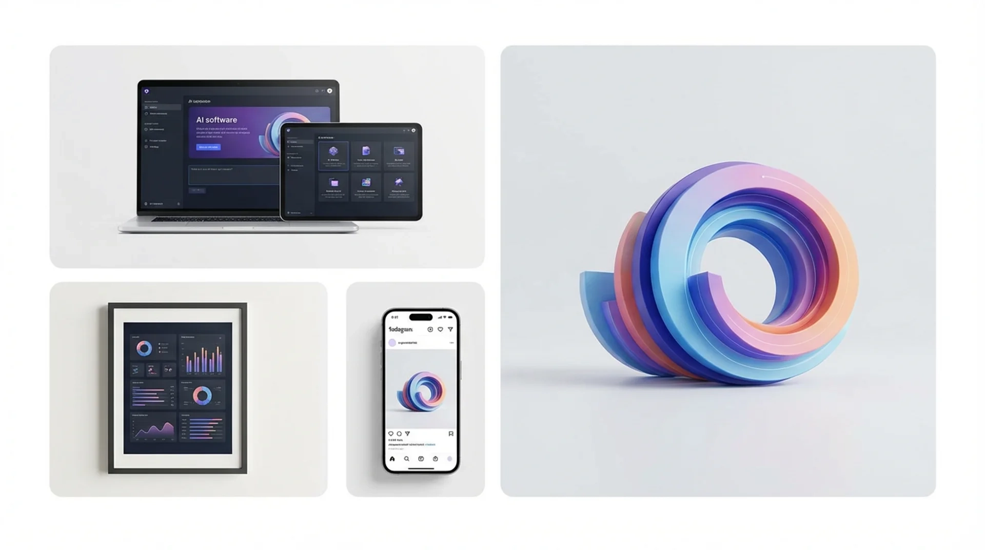 Multi-device mockup with on-screen UI rendered by Nano Banana